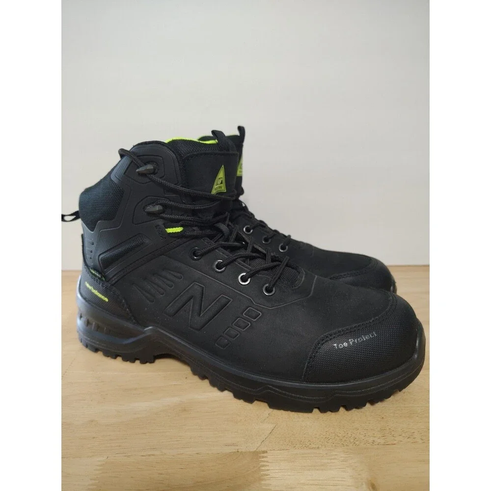 New Balance Calibre Men's Composite Toe Side Zip Boots, Black Size 12 EU 46.5